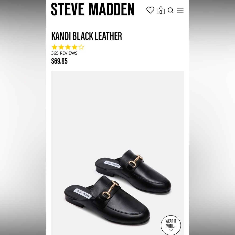 Steve Madden Kandi Black Leather Loafers